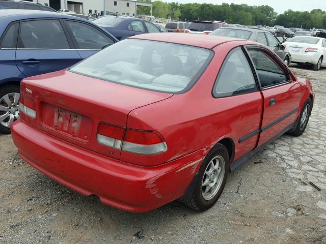 1HGEJ712XYL051660 - 2000 HONDA CIVIC HX RED photo 4