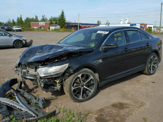 1FAHP2E89EG124698 - 2014 FORD TAURUS SEL BLACK photo 2