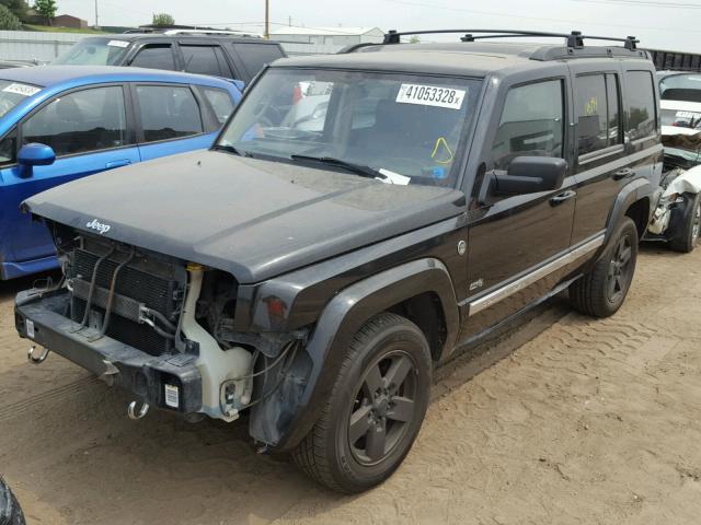 1J8HG48N16C313631 - 2006 JEEP COMMANDER BLACK photo 2