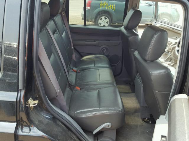 1J8HG48N16C313631 - 2006 JEEP COMMANDER BLACK photo 6