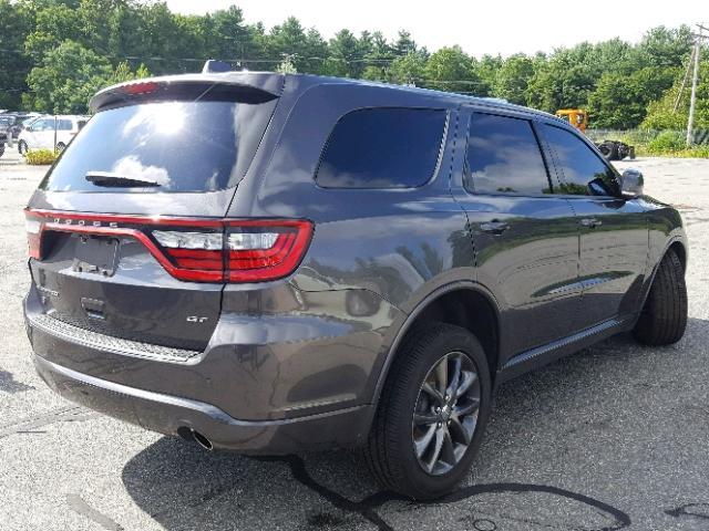 1C4RDJDG8JC345494 - 2018 DODGE DURANGO GT GRAY photo 4