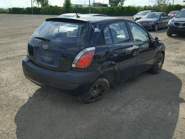 KNADE163686430132 - 2008 KIA RIO 5 SX BLACK photo 4