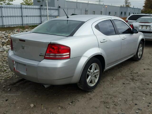 1B3LC56R38N103338 - 2008 DODGE AVENGER SX SILVER photo 4