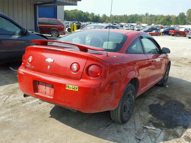 1G1AK15F867646008 - 2006 CHEVROLET COBALT LS RED photo 4