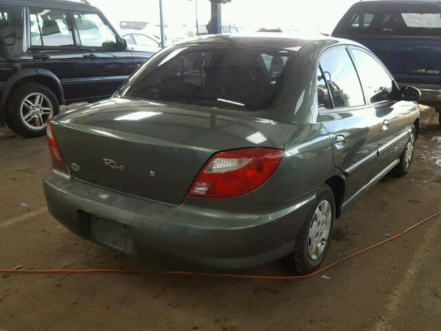 KNADC123616041556 - 2001 KIA RIO GREEN photo 4