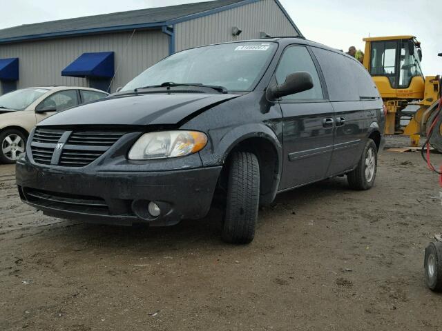 2D4GP44L47R286976 - 2007 DODGE GRAND CARA BLACK photo 2