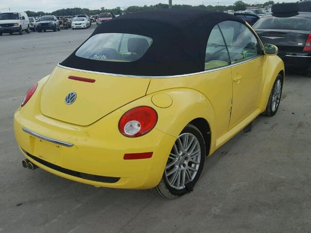 3VWRF31Y27M407155 - 2007 VOLKSWAGEN NEW BEETLE ყვითელი ფოტო 4