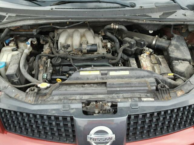 5N1BV28UX4N305832 - 2004 NISSAN QUEST S RED photo 7