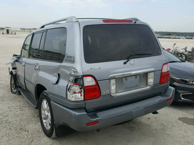 JTJHT00W553554300 - 2005 LEXUS LX 470 BLUE photo 3