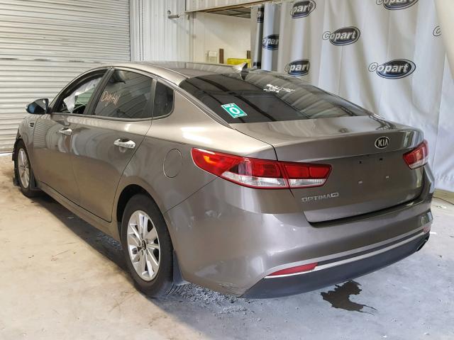 5XXGT4L38GG103775 - 2016 KIA OPTIMA GRAY photo 3