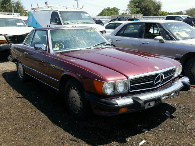 WDBBA48D7GA047243 - 1986 MERCEDES-BENZ 560 SL MAROON photo 1