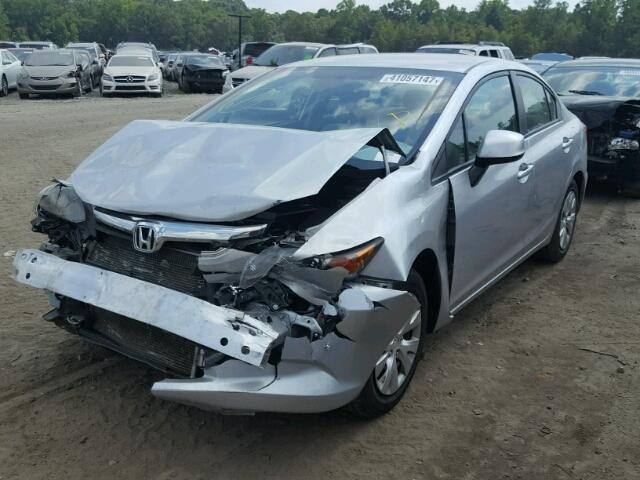 19XFB2F54CE103548 - 2012 HONDA CIVIC LX SILVER photo 2