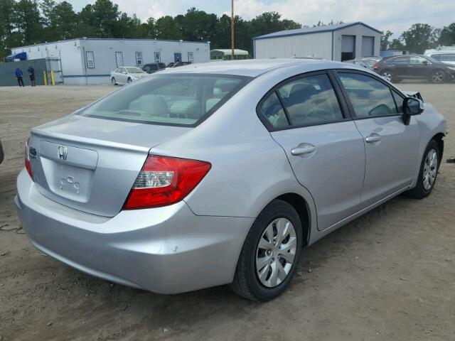 19XFB2F54CE103548 - 2012 HONDA CIVIC LX SILVER photo 4