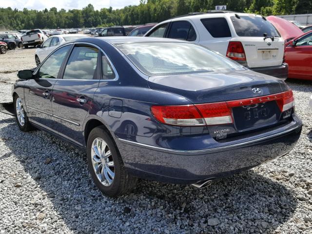 KMHFC46F17A175331 - 2007 HYUNDAI AZERA SE BLUE photo 3