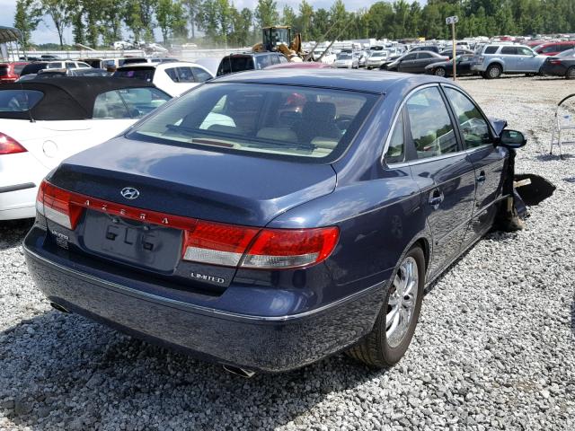 KMHFC46F17A175331 - 2007 HYUNDAI AZERA SE BLUE photo 4