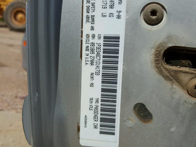 1P3ES46C71D141733 - 2001 PLYMOUTH NEON BASE SILVER photo 10