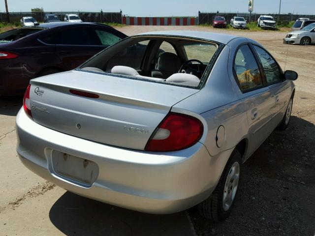 1P3ES46C71D141733 - 2001 PLYMOUTH NEON BASE SILVER photo 4