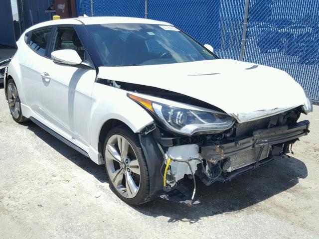 KMHTC6AE4DU153024 - 2013 HYUNDAI VELOSTER T WHITE photo 1