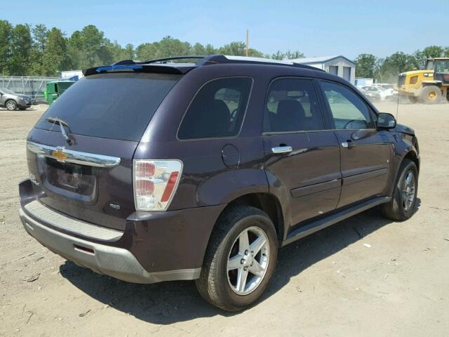 2CNDL73F066036154 - 2006 CHEVROLET EQUINOX LT PURPLE photo 4