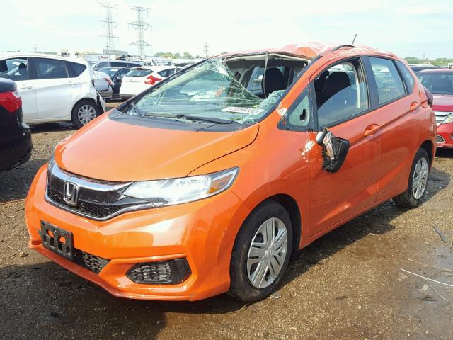 3HGGK5H44JM703663 - 2018 HONDA FIT LX ORANGE photo 2