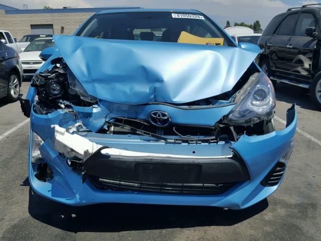 JTDKDTB34G1119101 - 2016 TOYOTA PRIUS C BLUE photo 9