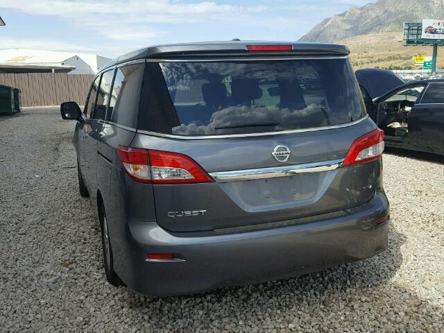 JN8AE2KP9F9121646 - 2015 NISSAN QUEST S GRAY photo 3