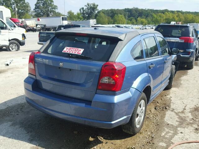 1B3HB28B07D280022 - 2007 DODGE CALIBER BLUE photo 4