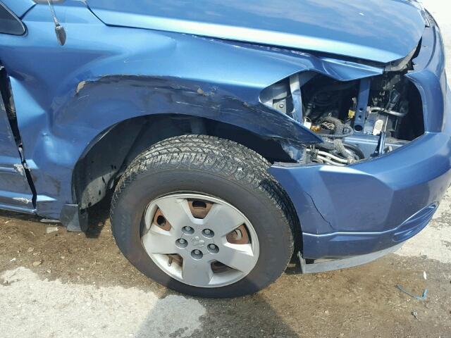 1B3HB28B07D280022 - 2007 DODGE CALIBER BLUE photo 9