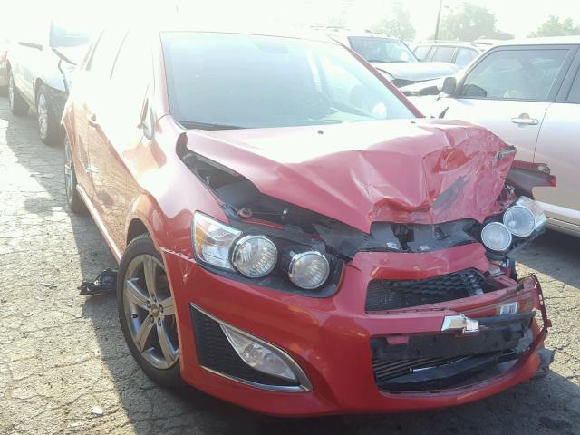 1G1JH6SB4D4209182 - 2013 CHEVROLET SONIC RS RED photo 1