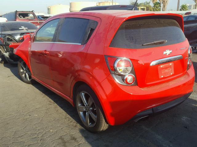 1G1JH6SB4D4209182 - 2013 CHEVROLET SONIC RS RED photo 3