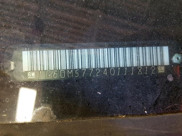 1G6DM577240111812 - 2004 CADILLAC CTS GRAY photo 10