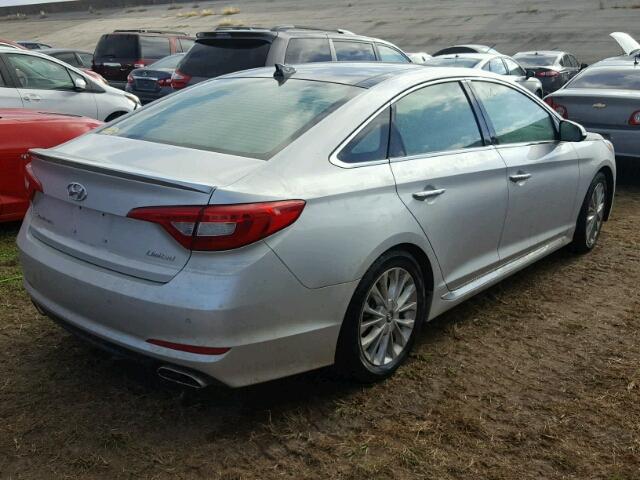 5NPE34AF2FH036484 - 2015 HYUNDAI SONATA SPO SILVER photo 4