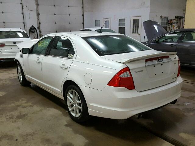 3FAHP0JGXCR217530 - 2012 FORD FUSION SEL WHITE photo 3