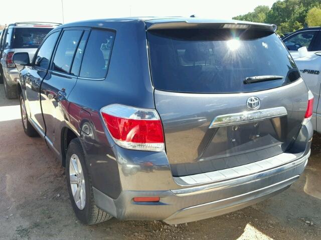 5TDZK3EHXBS038109 - 2011 TOYOTA HIGHLANDER GRAY photo 3