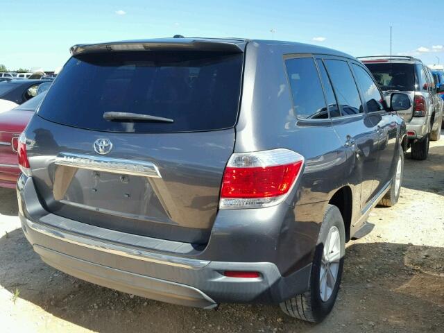 5TDZK3EHXBS038109 - 2011 TOYOTA HIGHLANDER GRAY photo 4