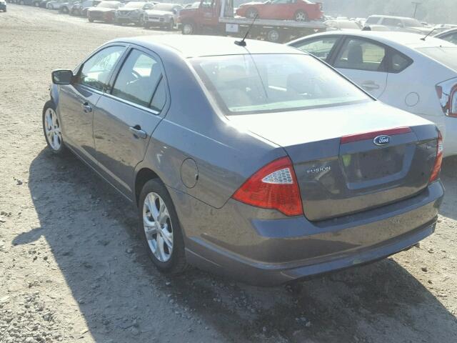 3FAHP0HA8CR414391 - 2012 FORD FUSION SE GRAY photo 3