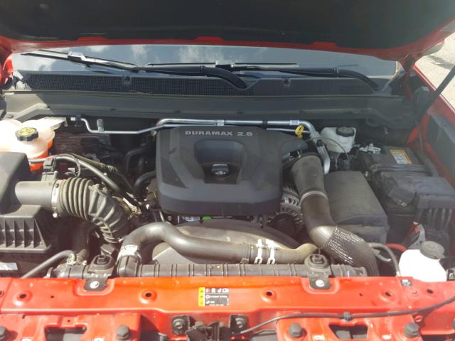 1GCPTCE14H1177018 - 2017 CHEVROLET COLORADO L RED photo 7