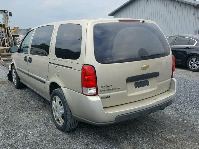 1GNDV23W27D192689 - 2007 CHEVROLET UPLANDER L თაფლისფერი ფოტო 3