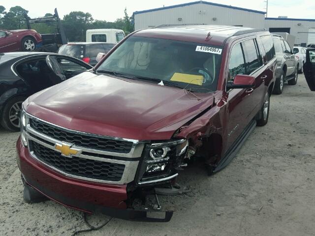 1GNSCHKC7GR290837 - 2016 CHEVROLET SUBURBAN C MAROON photo 2