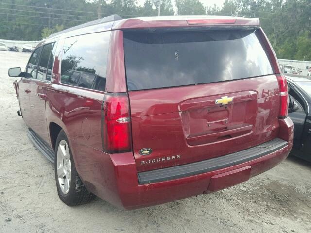 1GNSCHKC7GR290837 - 2016 CHEVROLET SUBURBAN C MAROON photo 3