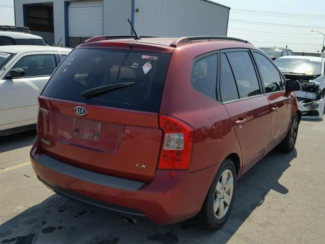 KNAFG525277087068 - 2007 KIA RONDO BASE RED photo 4