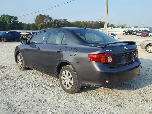 JTDBL40E599081234 - 2009 TOYOTA COROLLA BA GRAY photo 3