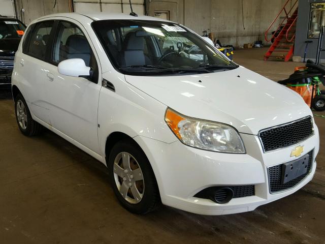 KL1TD66E89B646645 - 2009 CHEVROLET AVEO LS WHITE photo 1