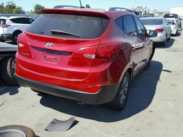 KM8JU3AG8FU021892 - 2015 HYUNDAI TUCSON LIM RED photo 4