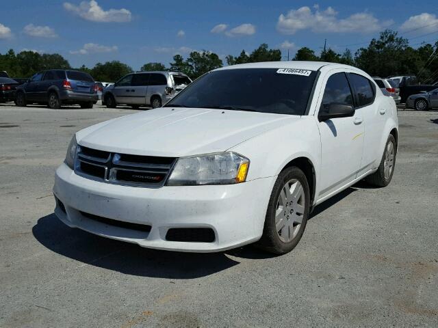 1C3CDZAB7DN506234 - 2013 DODGE AVENGER SE WHITE photo 2