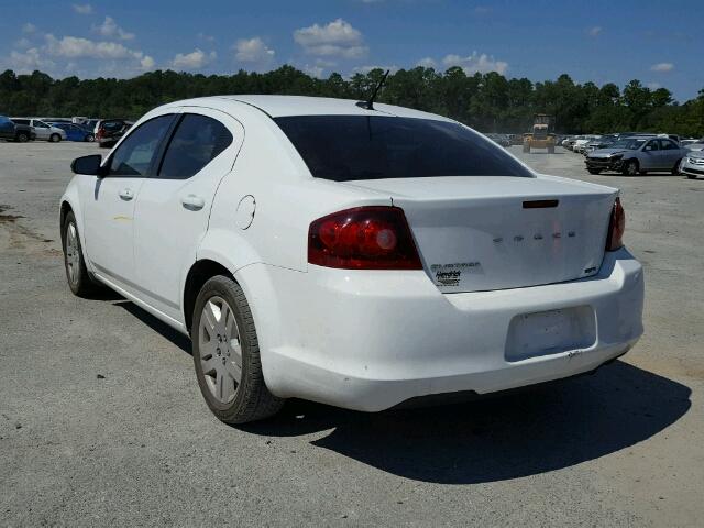 1C3CDZAB7DN506234 - 2013 DODGE AVENGER SE WHITE photo 3