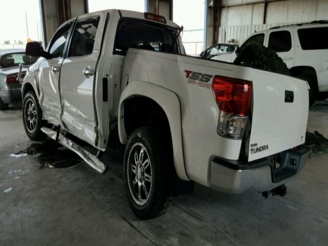 5TFEY5F10DX144852 - 2013 TOYOTA TUNDRA CRE WHITE photo 3