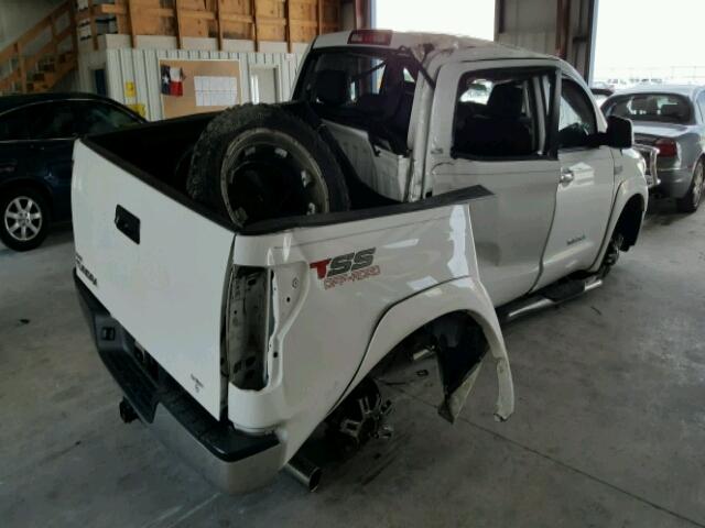 5TFEY5F10DX144852 - 2013 TOYOTA TUNDRA CRE WHITE photo 4