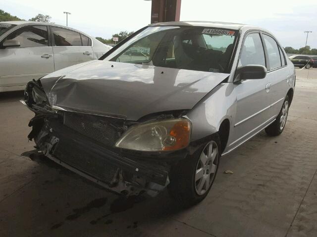 2HGES26751H534982 - 2001 HONDA CIVIC EX SILVER photo 2