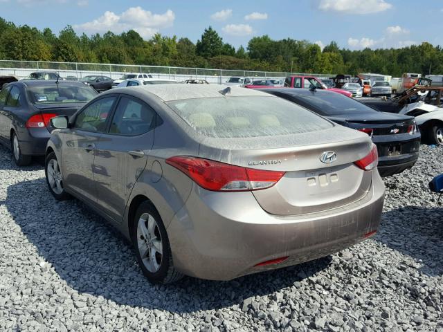 5NPDH4AE4DH267307 - 2013 HYUNDAI ELANTRA GL BROWN photo 3